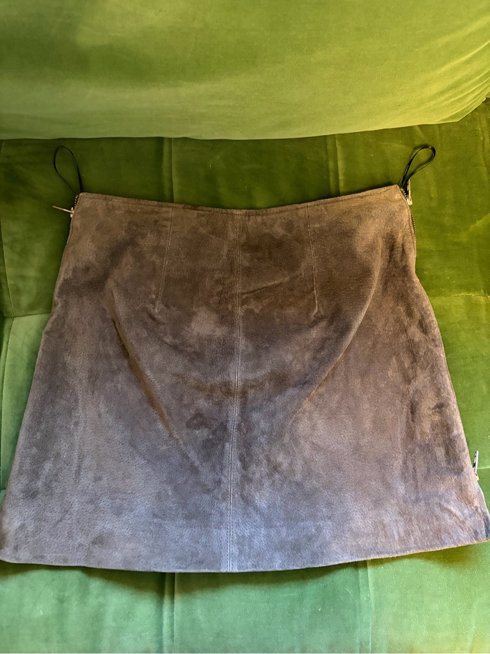 Blank NYC Gray Suede A-Line Skirt